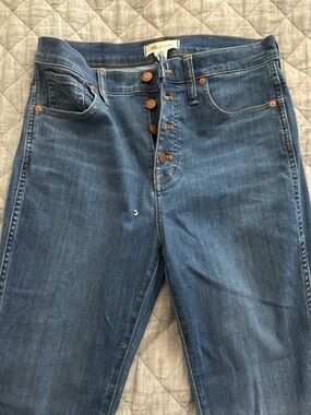 Madewell 10” High-Rise skinny Button-Fly Jeans - Medium Blue